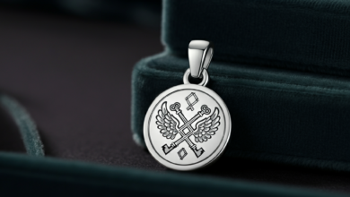 wing diamondcrosskeys silver mark